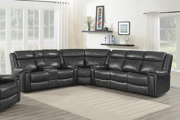 Shallowford - Power Reclining Sectional - Black-Washburn's Home Furnishings