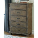 Shamryn - Grayish Brown - Five Drawer Chest-Washburn's Home Furnishings