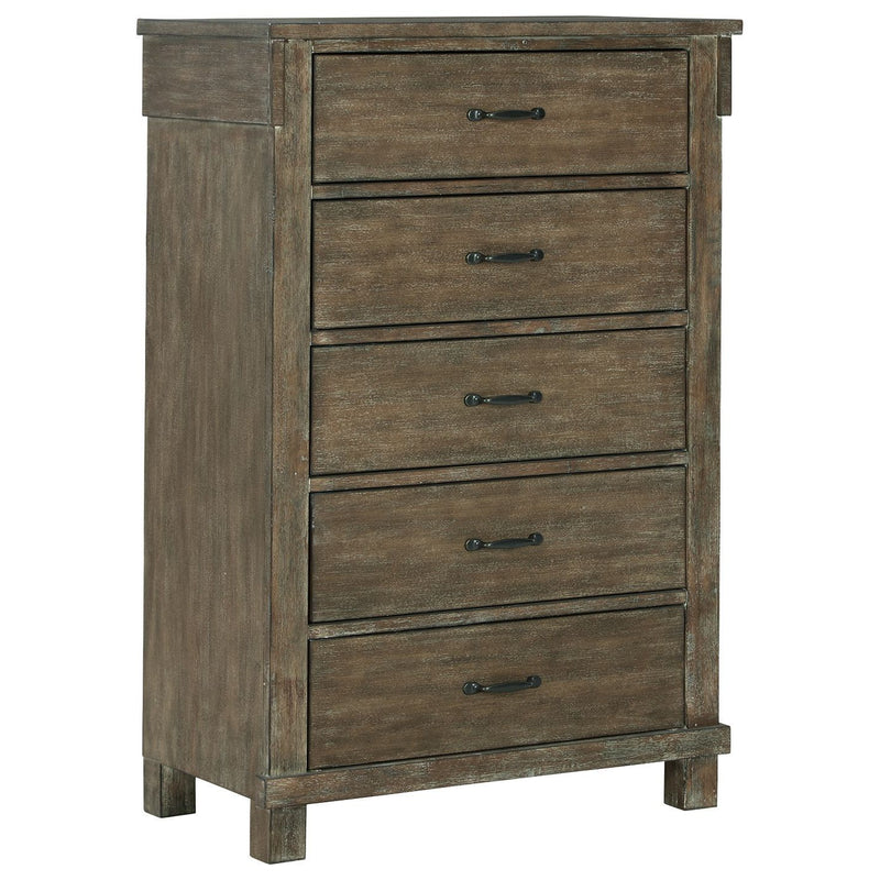 Shamryn - Grayish Brown - Five Drawer Chest-Washburn's Home Furnishings