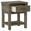 Shamryn - Grayish Brown - One Drawer Night Stand-Washburn's Home Furnishings