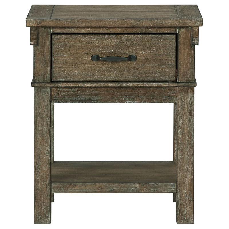 Shamryn - Grayish Brown - One Drawer Night Stand-Washburn's Home Furnishings