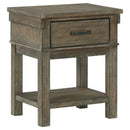 Shamryn - Grayish Brown - One Drawer Night Stand-Washburn's Home Furnishings