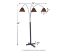 Sharde - Black - Metal Arc Lamp (1/cn)-Washburn's Home Furnishings