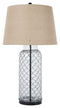 Sharmayne - White - Glass Table Lamp (1/cn) - Wrapped With Wire-Washburn's Home Furnishings