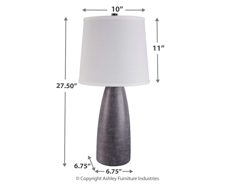 Shavontae - Gray - Poly Table Lamp (2/cn)-Washburn's Home Furnishings