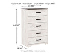 Shawburn - White / Black / Gray - Five Drawer Chest-Washburn's Home Furnishings