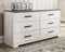 Shawburn - White / Black / Gray - Six Drawer Dresser-Washburn's Home Furnishings