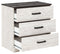 Shawburn - White / Black / Gray - Three Drawer Chest-Washburn's Home Furnishings