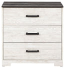 Shawburn - White / Black / Gray - Three Drawer Chest-Washburn's Home Furnishings