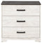 Shawburn - White / Black / Gray - Three Drawer Chest-Washburn's Home Furnishings