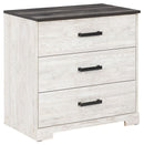 Shawburn - White / Black / Gray - Three Drawer Chest-Washburn's Home Furnishings