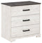 Shawburn - White / Black / Gray - Three Drawer Chest-Washburn's Home Furnishings