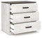 Shawburn - White/dark Charcoal Gray - Three Drawer Chest - Vinyl-wrapped-Washburn's Home Furnishings