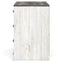 Shawburn - White/dark Charcoal Gray - Three Drawer Chest - Vinyl-wrapped-Washburn's Home Furnishings