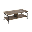 Shelf Storage Coffee Table - Light Brown-Washburn's Home Furnishings