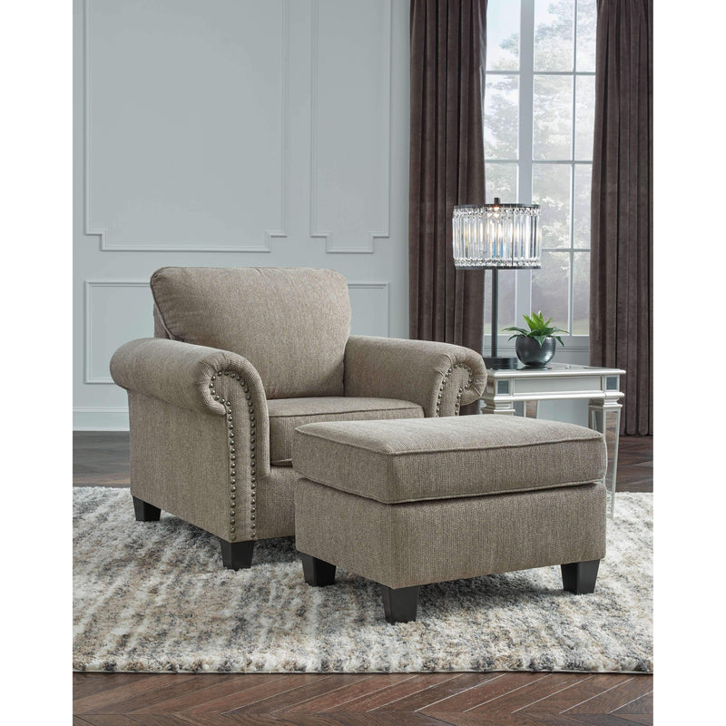 Shewsbury - Pewter - 2 Pc. - Chair, Ottoman-Washburn's Home Furnishings