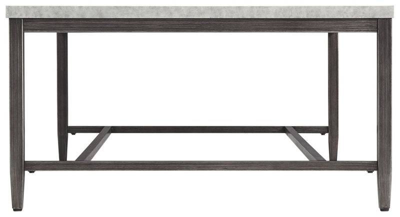 Shybourne - Gray/aged Bronze - Rectangular Cocktail Table-Washburn's Home Furnishings