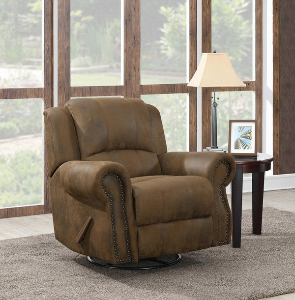 Sir Rawlinson - Swivel Rocker Recliner - Brown-Washburn's Home Furnishings