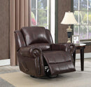 Sir Rawlinson - Swivel Rocker Recliner - Dark Brown-Washburn's Home Furnishings