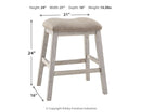 Skempton - White - Counter Height Bar Stool (set Of 2)-Washburn's Home Furnishings