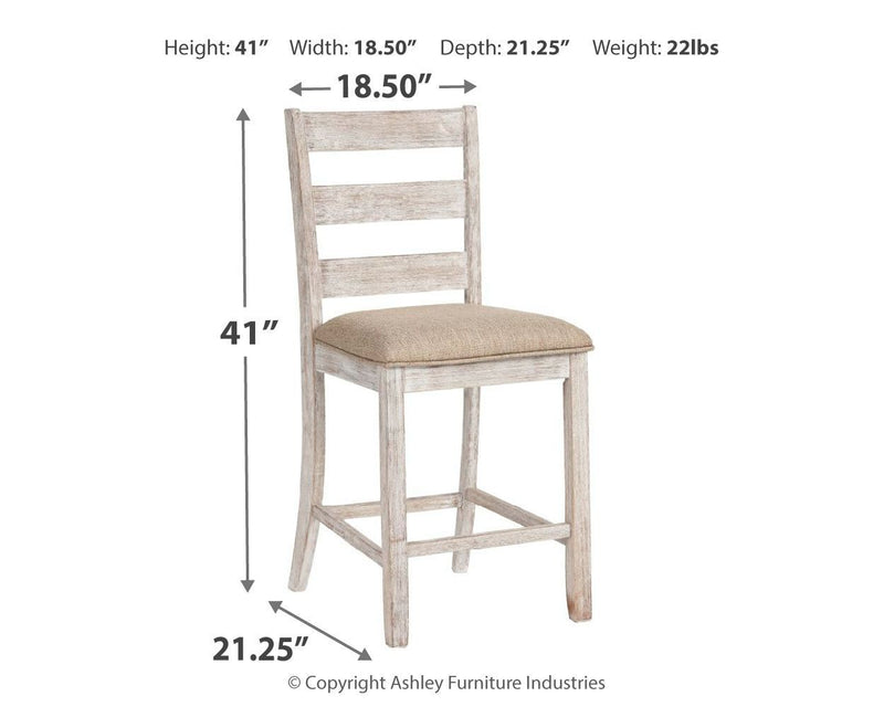 Skempton - White - Counter Height Chair (set Of 2)-Washburn's Home Furnishings