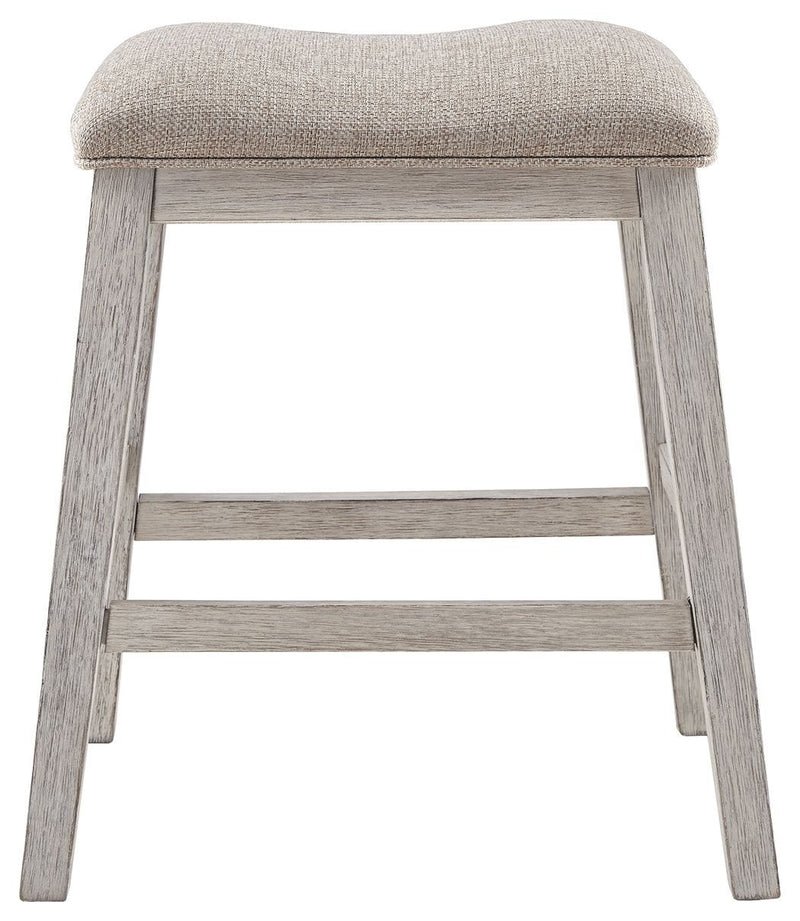 Skempton - White - Upholstered Stool (2/cn)-Washburn's Home Furnishings