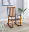 Slat Back Wooden Rocking Chair - Golden Brown-Washburn's Home Furnishings