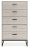 Socalle - Light Natural - Five Drawer Chest-Washburn's Home Furnishings