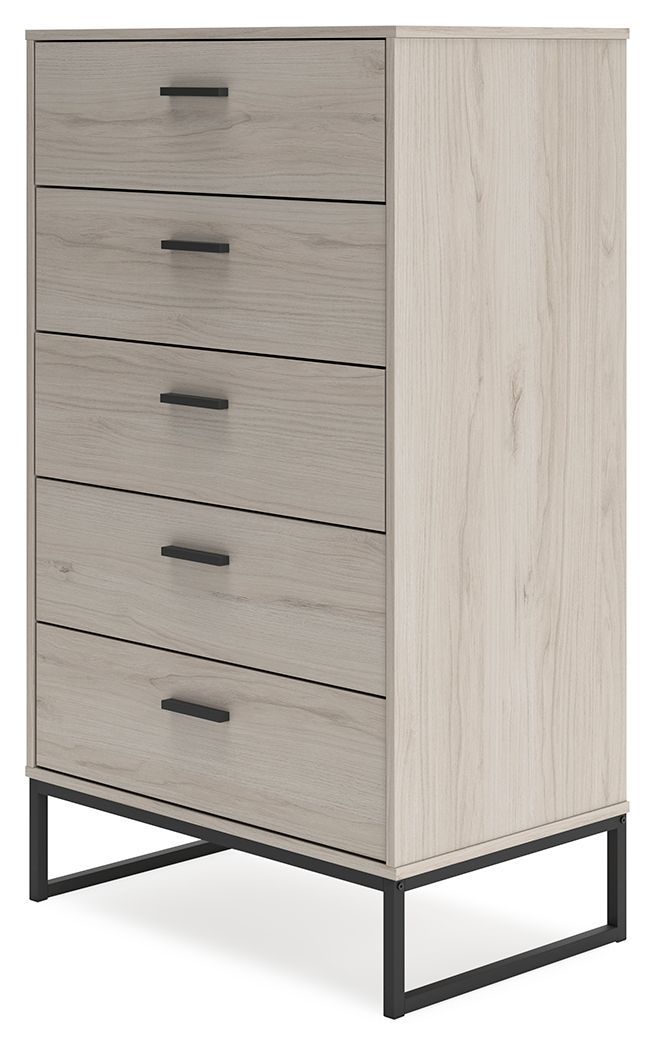 Socalle - Light Natural - Five Drawer Chest-Washburn's Home Furnishings