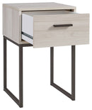 Socalle - Light Natural - One Drawer Night Stand - Vinyl-wrapped-Washburn's Home Furnishings