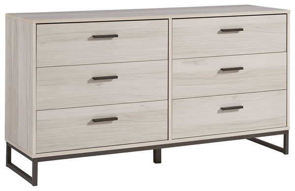 Socalle - Light Natural - Six Drawer Dresser - Vinyl-wrapped-Washburn's Home Furnishings