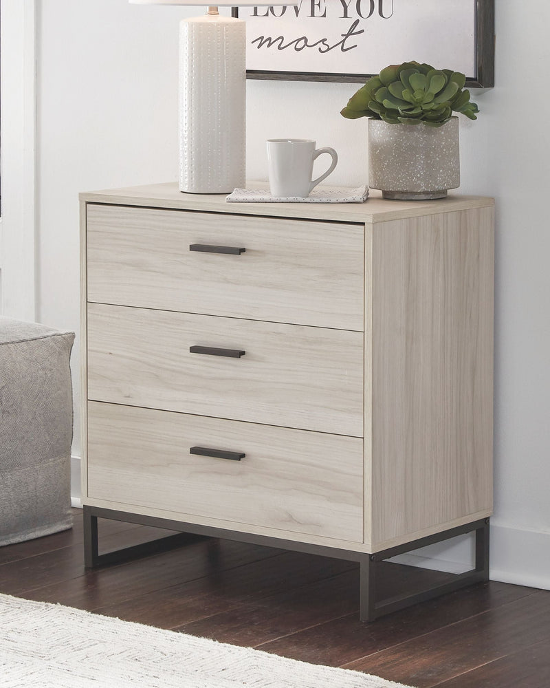 Socalle - Light Natural - Three Drawer Chest-Washburn's Home Furnishings