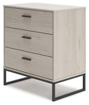 Socalle - Light Natural - Three Drawer Chest - Vinyl-wrapped-Washburn's Home Furnishings