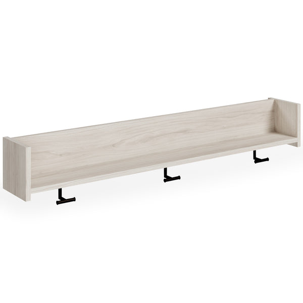 Socalle - Light Natural - Wall Mounted Coat Rack W/shelf-Washburn's Home Furnishings