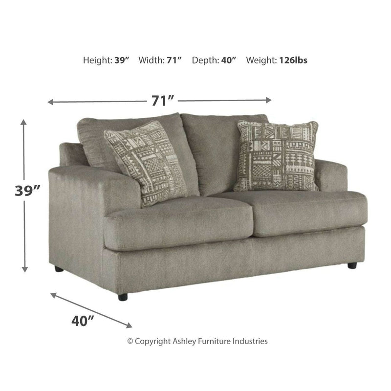 Soletren - Ash - Loveseat-Washburn's Home Furnishings