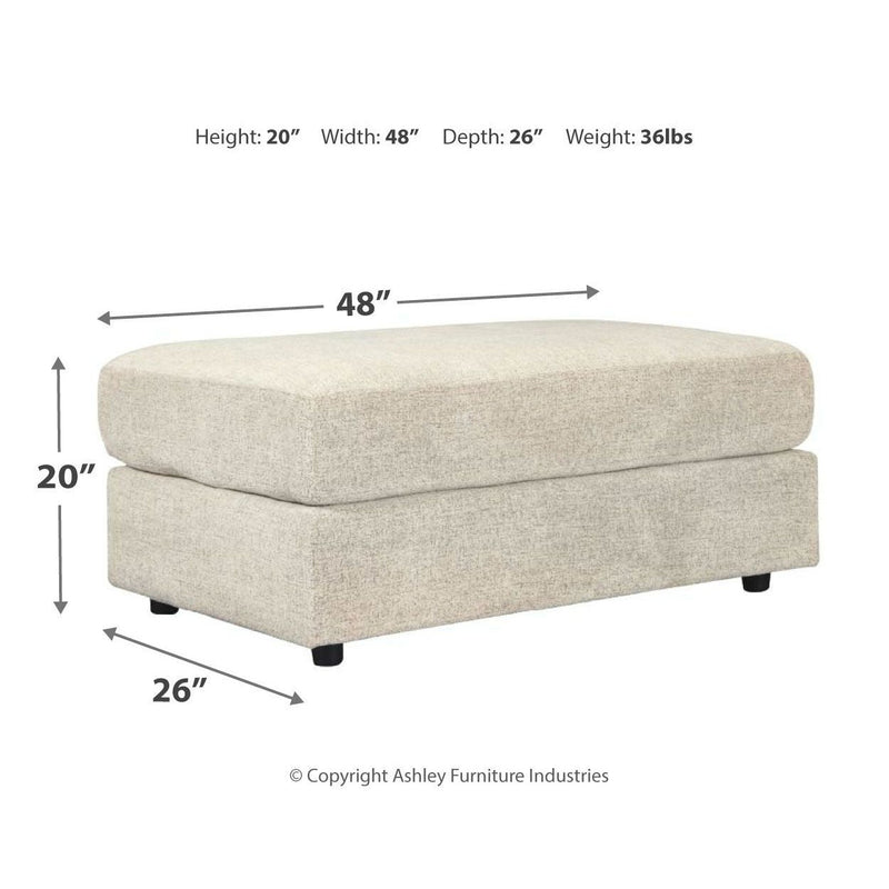 Soletren - Stone - Oversized Accent Ottoman-Washburn's Home Furnishings