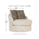 Soletren - Stone - Swivel Accent Chair-Washburn's Home Furnishings