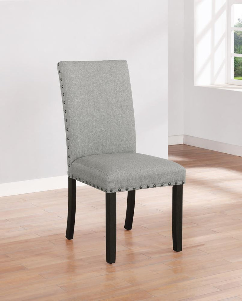 Solid Back Upholstered Side Chair - Pearl Silver-Washburn's Home Furnishings