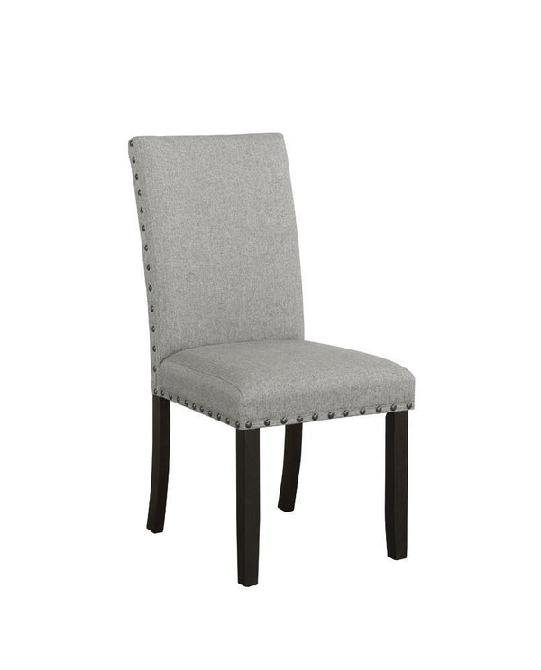 Solid Back Upholstered Side Chair - Pearl Silver-Washburn's Home Furnishings