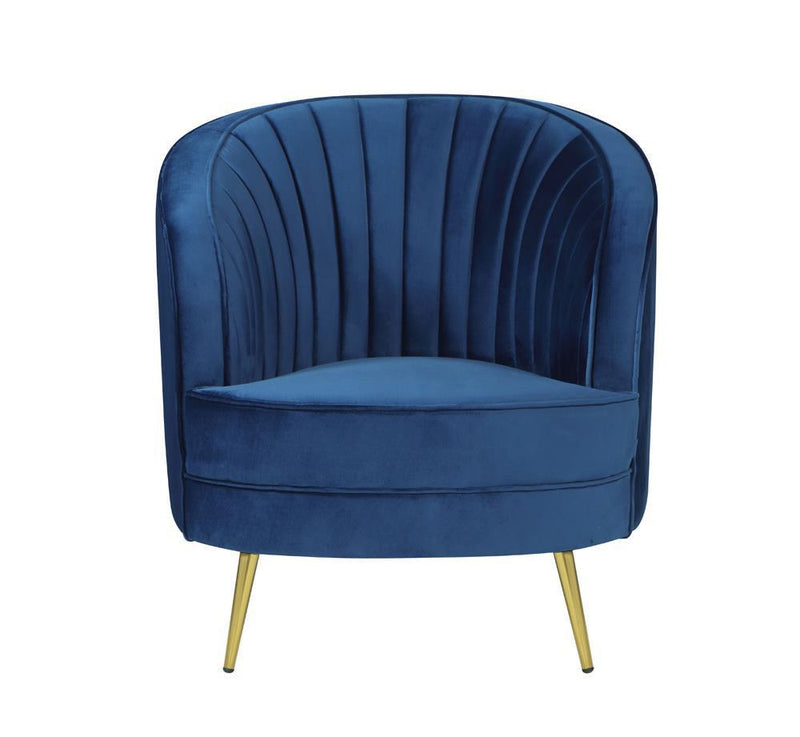 Sophia - Upholstered Vertical Channel Tufted Chair - Blue-Washburn's Home Furnishings