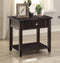 Square 1-shelf End Table - Walnut-Washburn's Home Furnishings