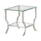 Square End Table With Mirrored Shelf - Pearl Silver-Washburn's Home Furnishings