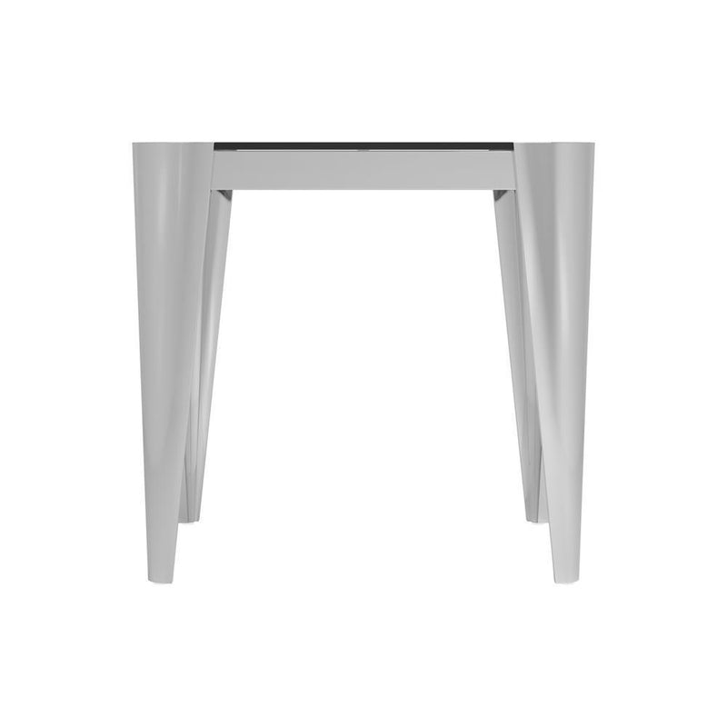 Square Glass Top End Table - Pearl Silver-Washburn's Home Furnishings