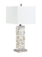 Square Shade Table Lamp With Crystal Base - White-Washburn's Home Furnishings