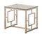 Square Tempered Glass Top End Table - Beige-Washburn's Home Furnishings