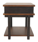 Stanah - Brown / Beige - Rectangular End Table-Washburn's Home Furnishings