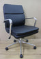 Standard Back Upholstered Office Chair - Black-Washburn's Home Furnishings