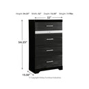 Starberry - Black - Five Drawer Chest-Washburn's Home Furnishings