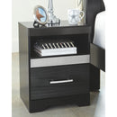 Starberry - Black - One Drawer Night Stand-Washburn's Home Furnishings