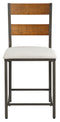 Stellany - Brown/gray - Upholstered Barstool (2/cn)-Washburn's Home Furnishings